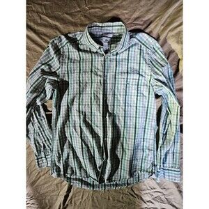 Lacoste Men’s Regular Fit Checked Cotton Shirt  Green/White Plaid - Size 42 (US)